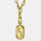 Women Quartz Gold Dial Analog Stainless Steel Pendant Watch GW1089L1