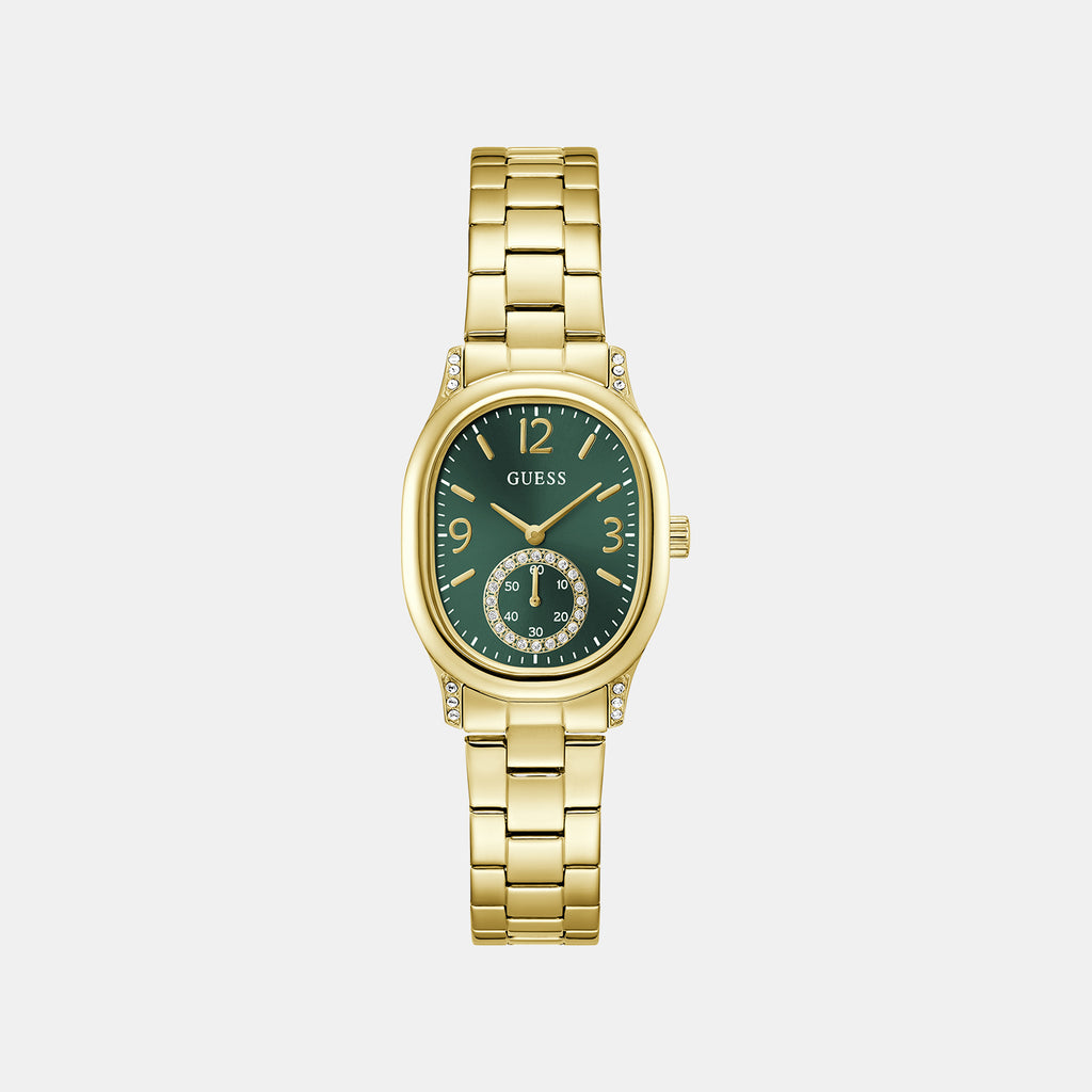 Eleanor Women Quartz Green Dial Analog Stainless Steel Watch GW1094L2