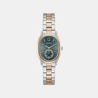 Vintage Muse Women Quartz Blue Dial Analog Stainless Steel Watch GW1094L5