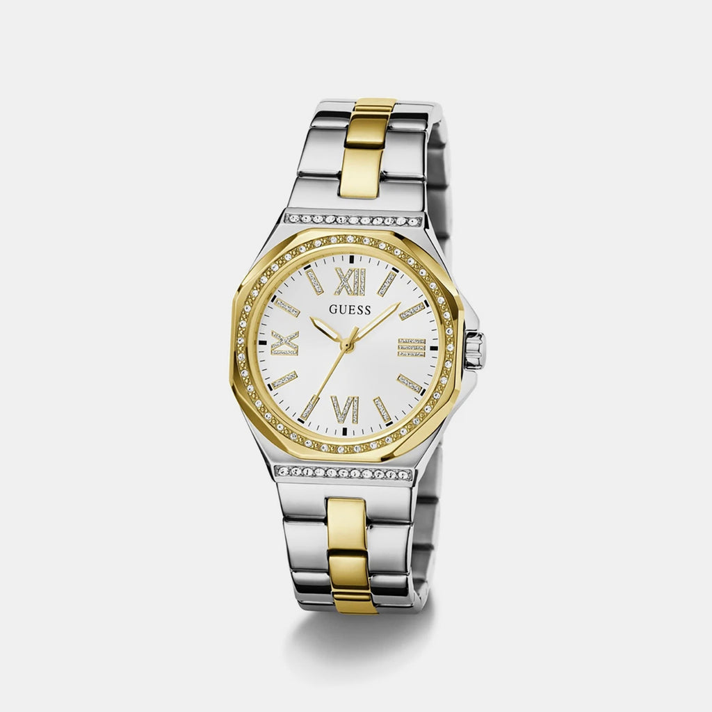 Women Quartz Silver Dial Analog Stainless Steel Watch GW1095L3