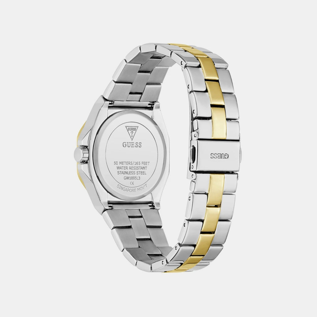 Women Quartz Silver Dial Analog Stainless Steel Watch GW1095L3