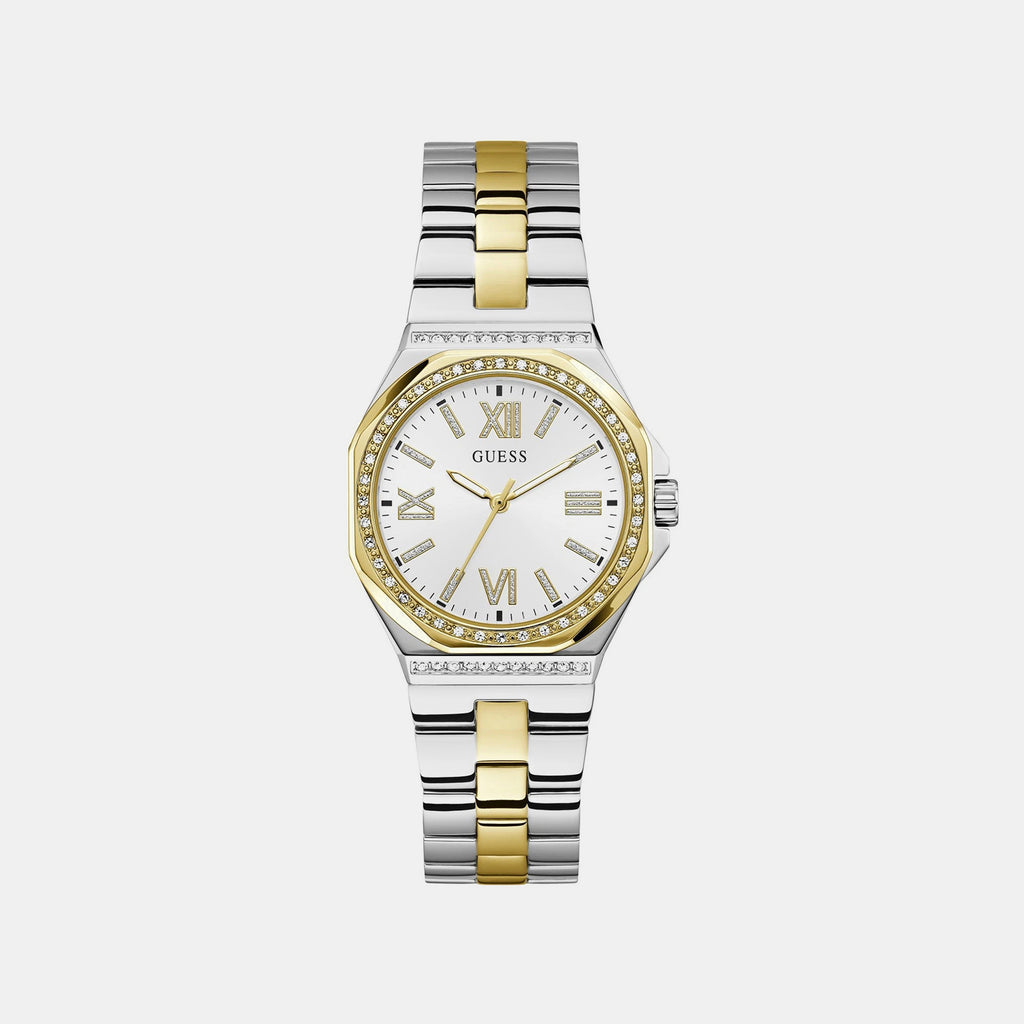 Women Quartz Silver Dial Analog Stainless Steel Watch GW1095L3