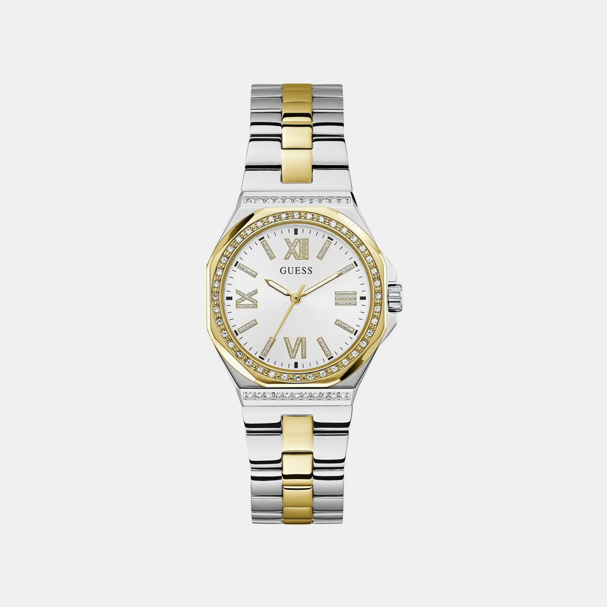 Women Quartz Silver Dial Analog Stainless Steel Watch GW1095L3