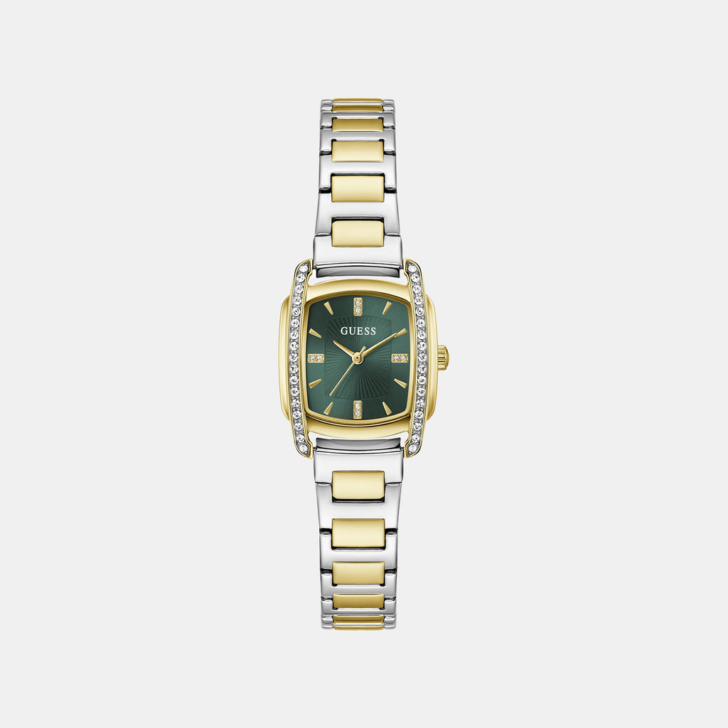 Etta Women Quartz Green Dial Analog Stainless Steel Watch GW1096L7