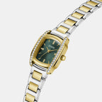 Etta Women Quartz Green Dial Analog Stainless Steel Watch GW1096L7