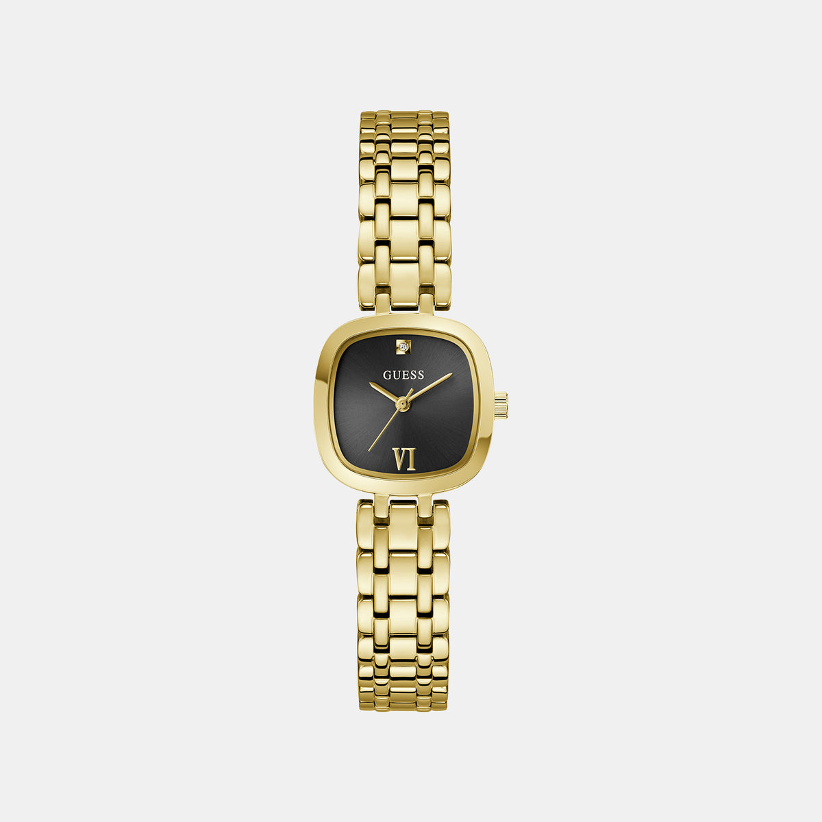 Hazel Women Quartz Black Dial Analog Stainless Steel Watch GW1098L2