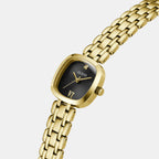 Hazel Women Quartz Black Dial Analog Stainless Steel Watch GW1098L2
