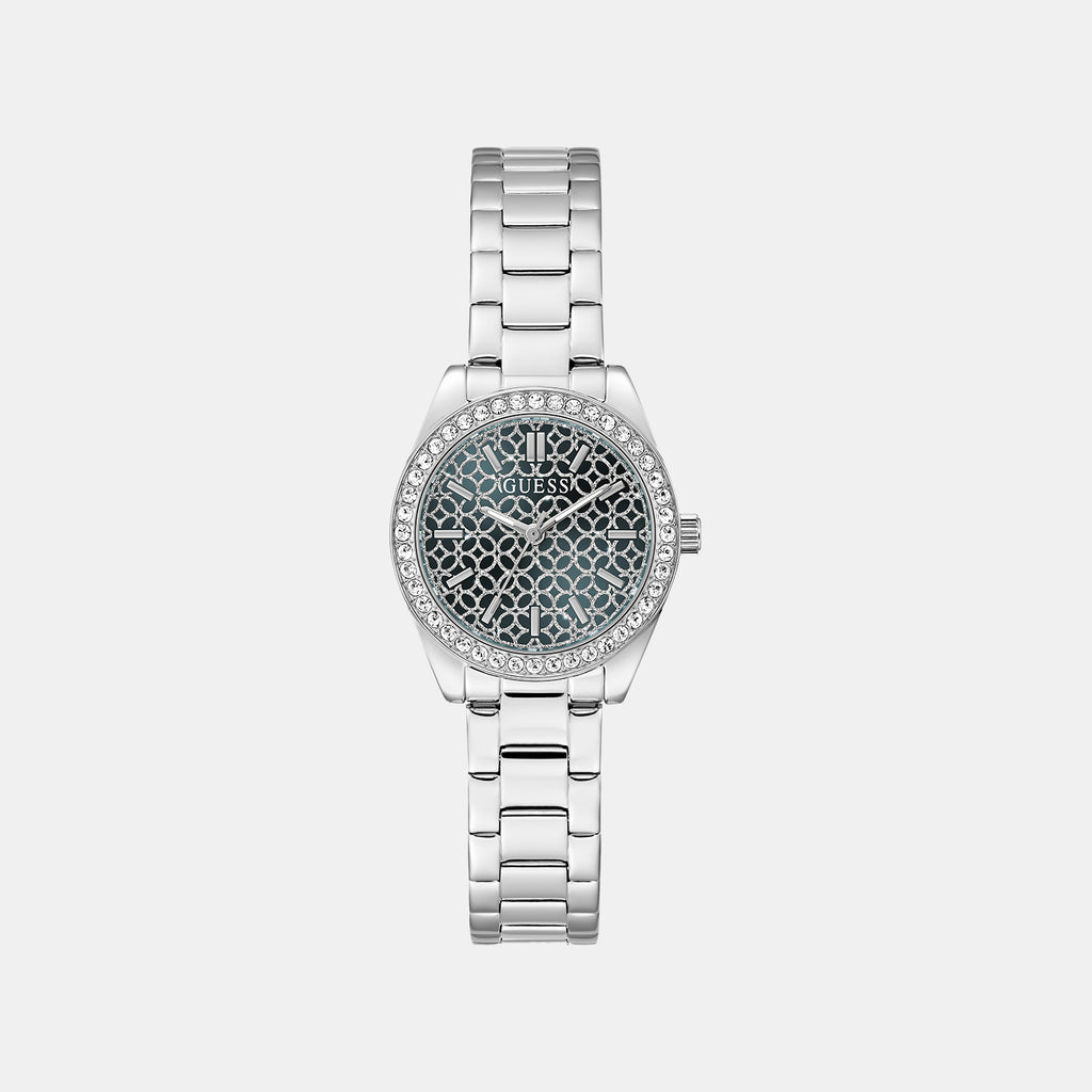 Mini Luna Men Quartz Blue Dial Analog Stainless Steel Watch GW1100L1