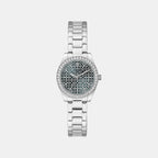 Mini Luna Men Quartz Blue Dial Analog Stainless Steel Watch GW1100L1