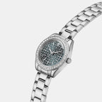 Mini Luna Men Quartz Blue Dial Analog Stainless Steel Watch GW1100L1