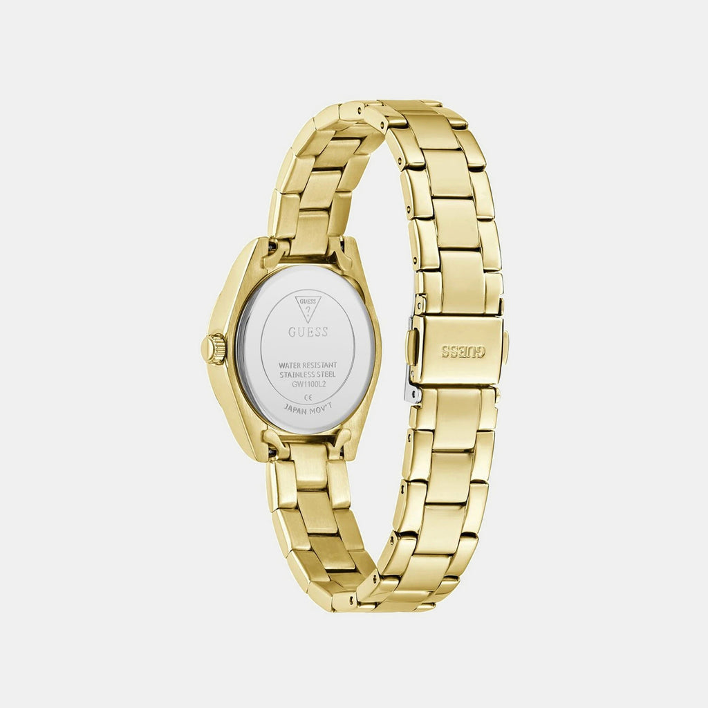 Women Quartz Green Dial Analog Stainless Steel Watch GW1100L2