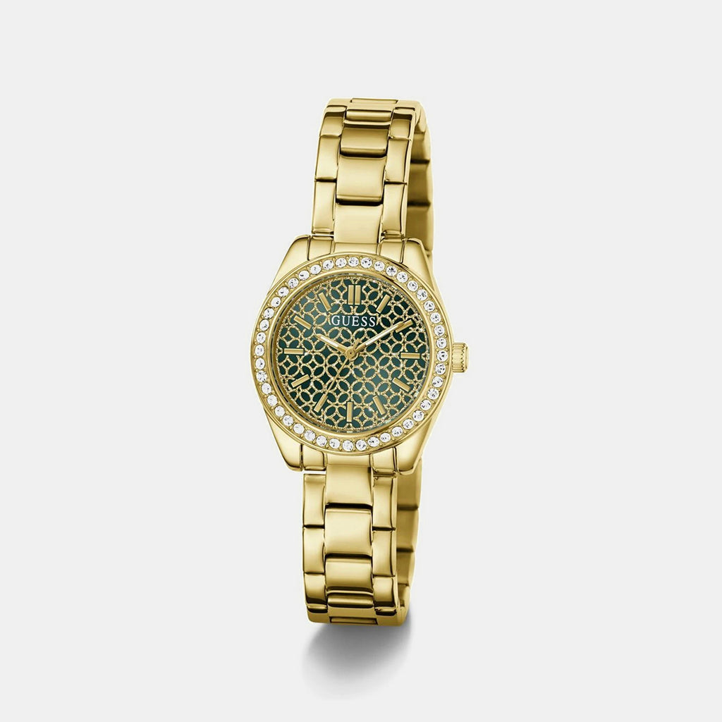 Women Quartz Green Dial Analog Stainless Steel Watch GW1100L2