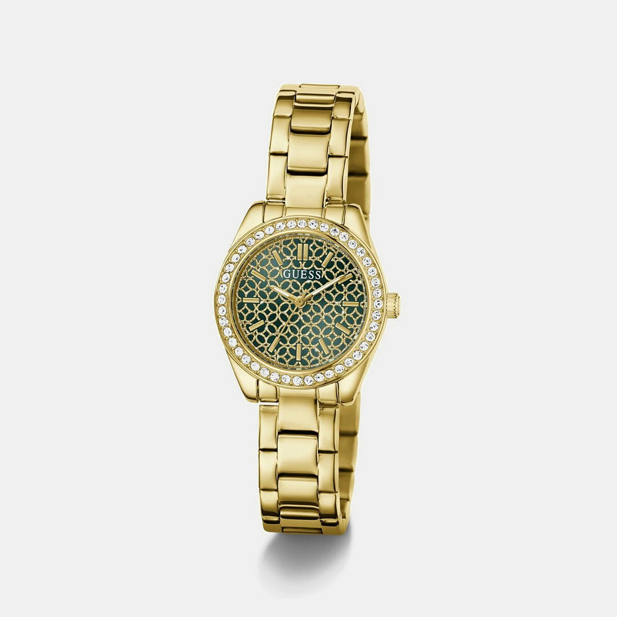 Women Quartz Green Dial Analog Stainless Steel Watch GW1100L2