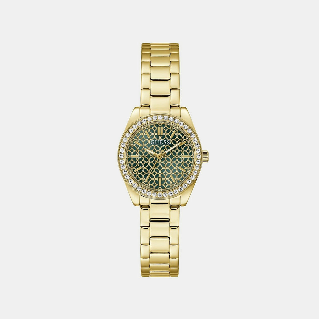 Women Quartz Green Dial Analog Stainless Steel Watch GW1100L2