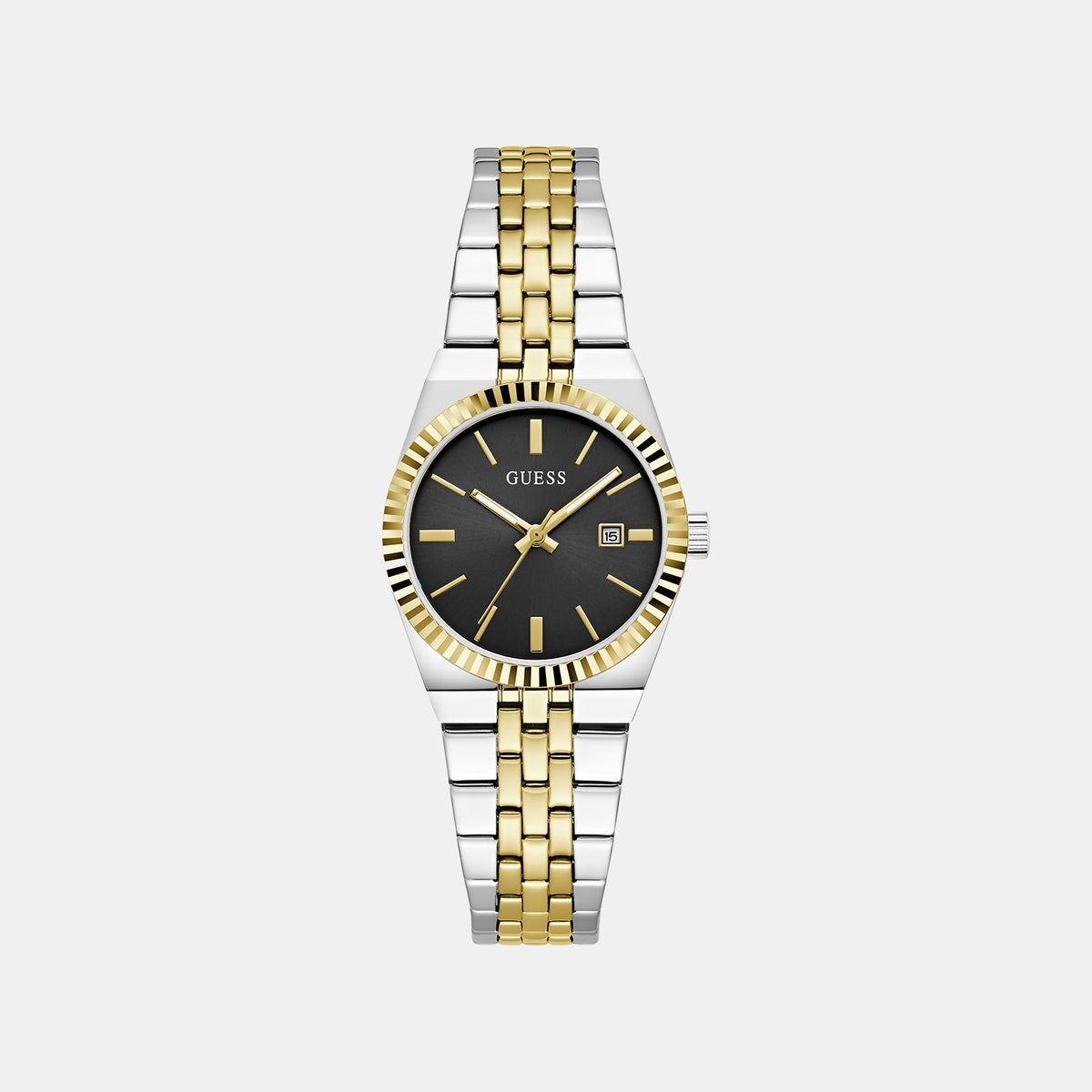 Vera Women Quartz Black Dial Analog Stainless Steel Watch GW1101L3