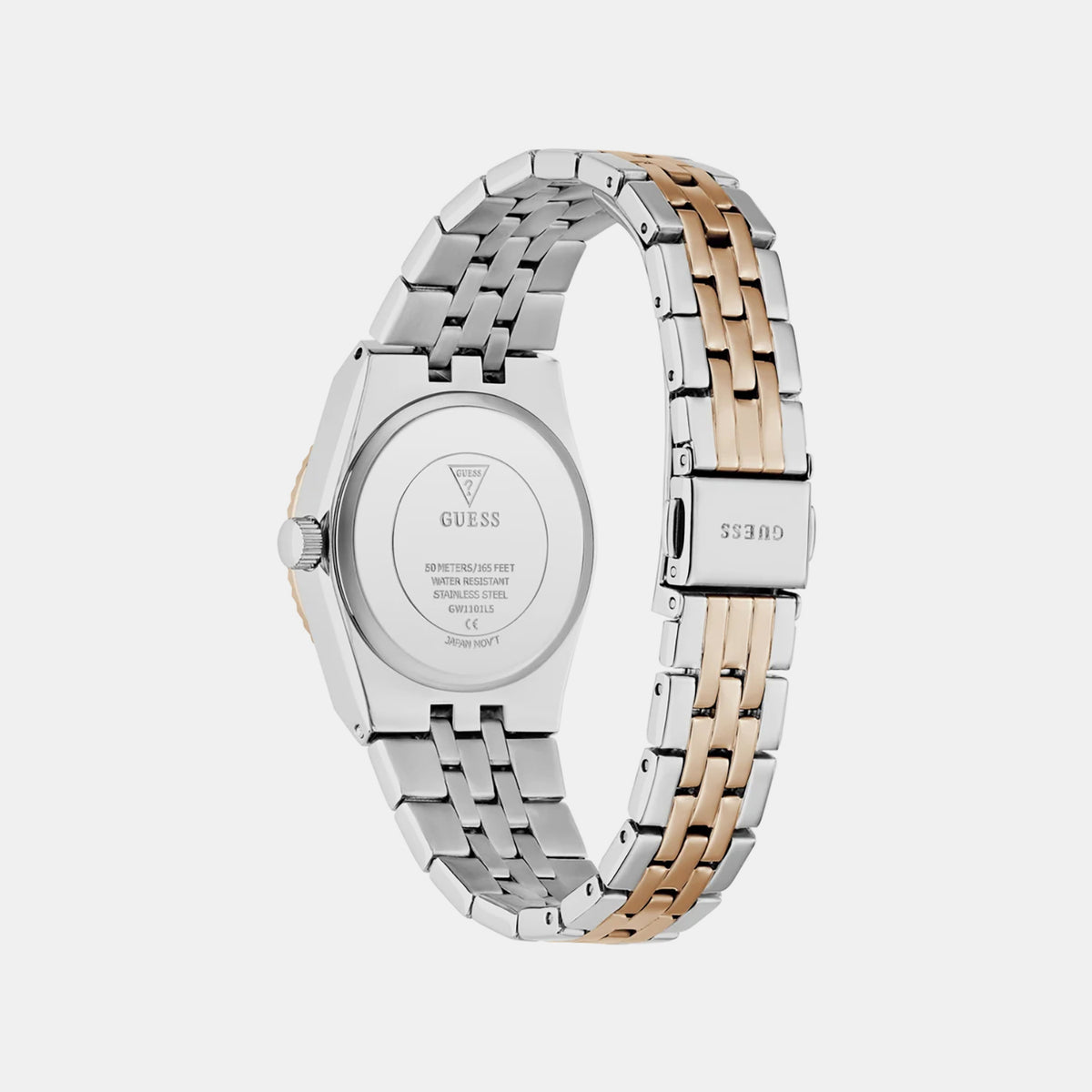 Dress Women Quartz Silver Dial Analog Stainless Steel Watch GW1101L5