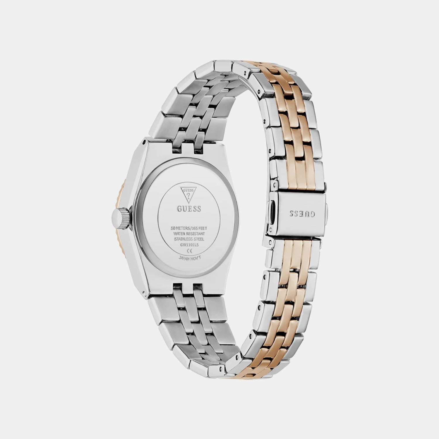 Dress Women Quartz Silver Dial Analog Stainless Steel Watch GW1101L5