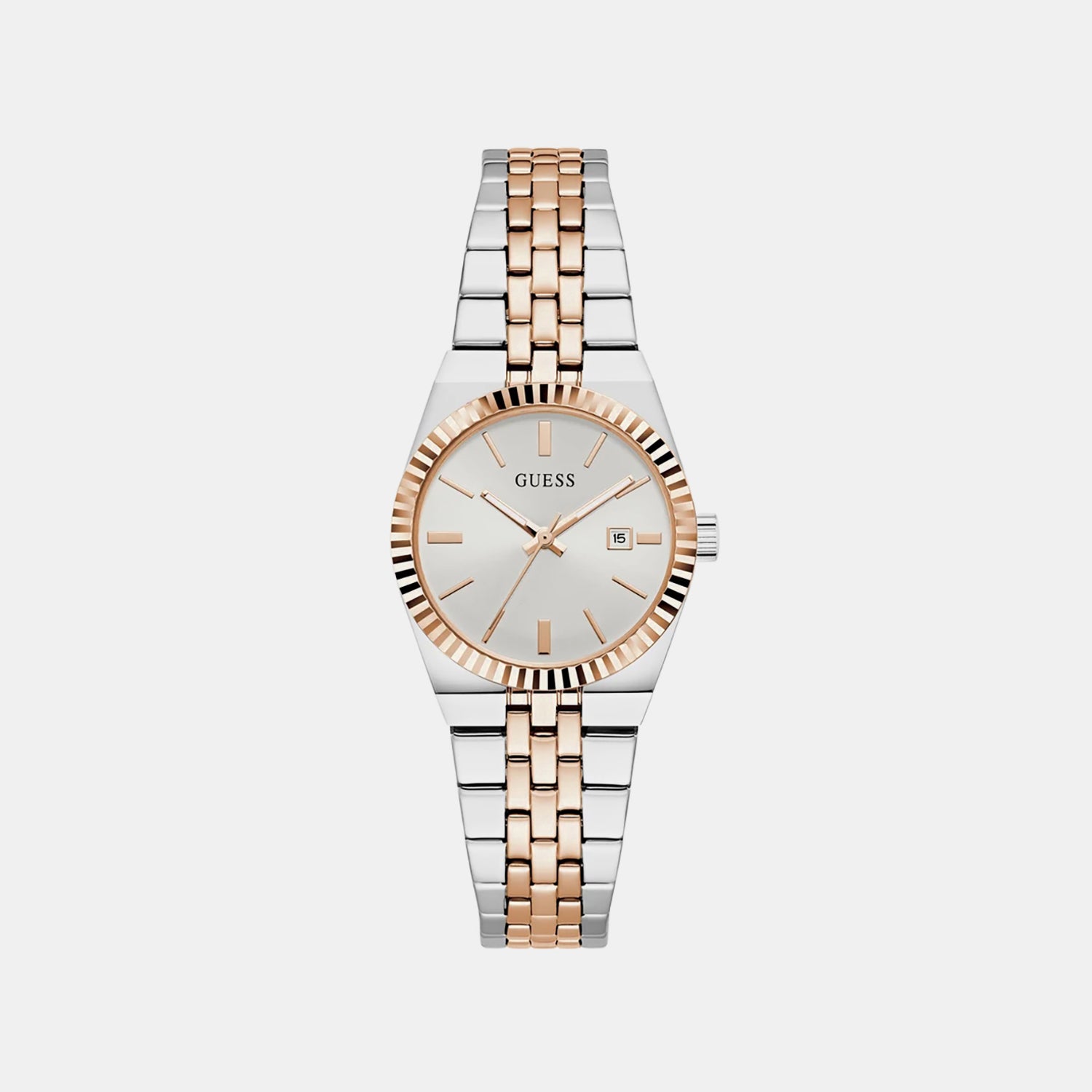 Dress Women Quartz Silver Dial Analog Stainless Steel Watch GW1101L5