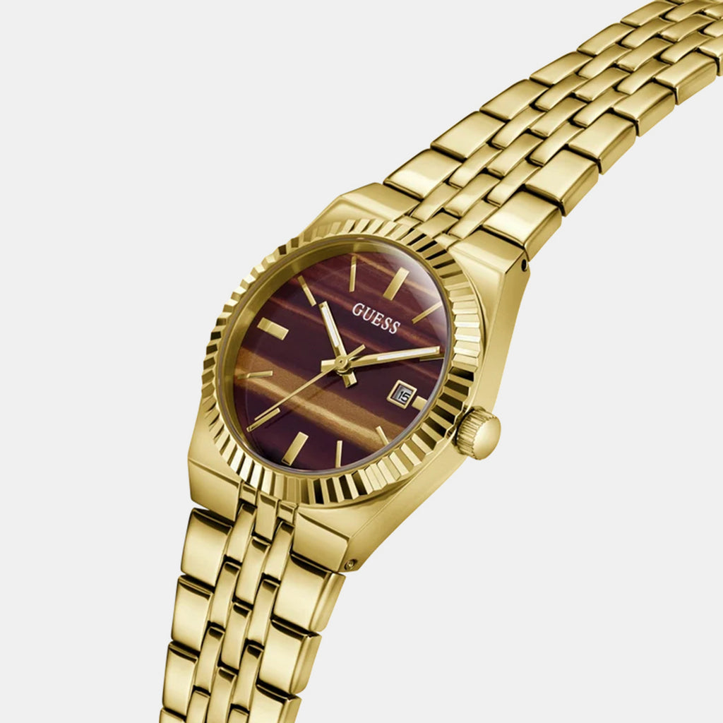 Dress Women Quartz Brown Dial Analog Stainless Steel Watch GW1102L2