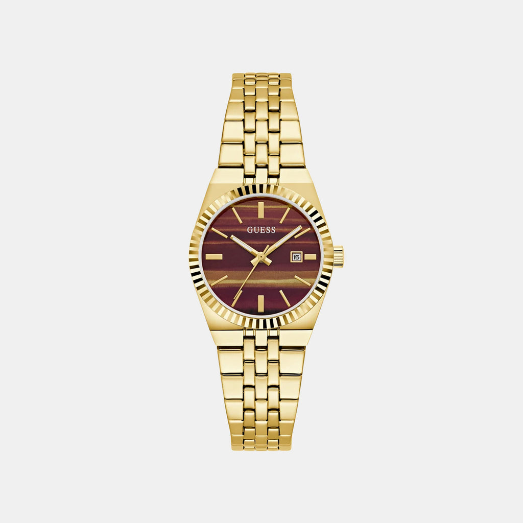 Dress Women Quartz Brown Dial Analog Stainless Steel Watch GW1102L2