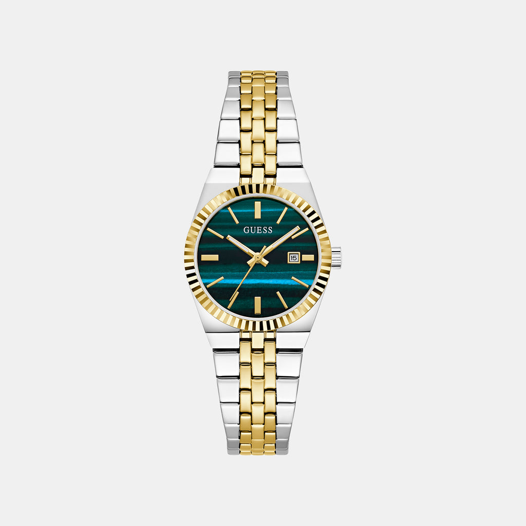Vera Women Quartz Green Dial Analog Stainless Steel Watch GW1102L3