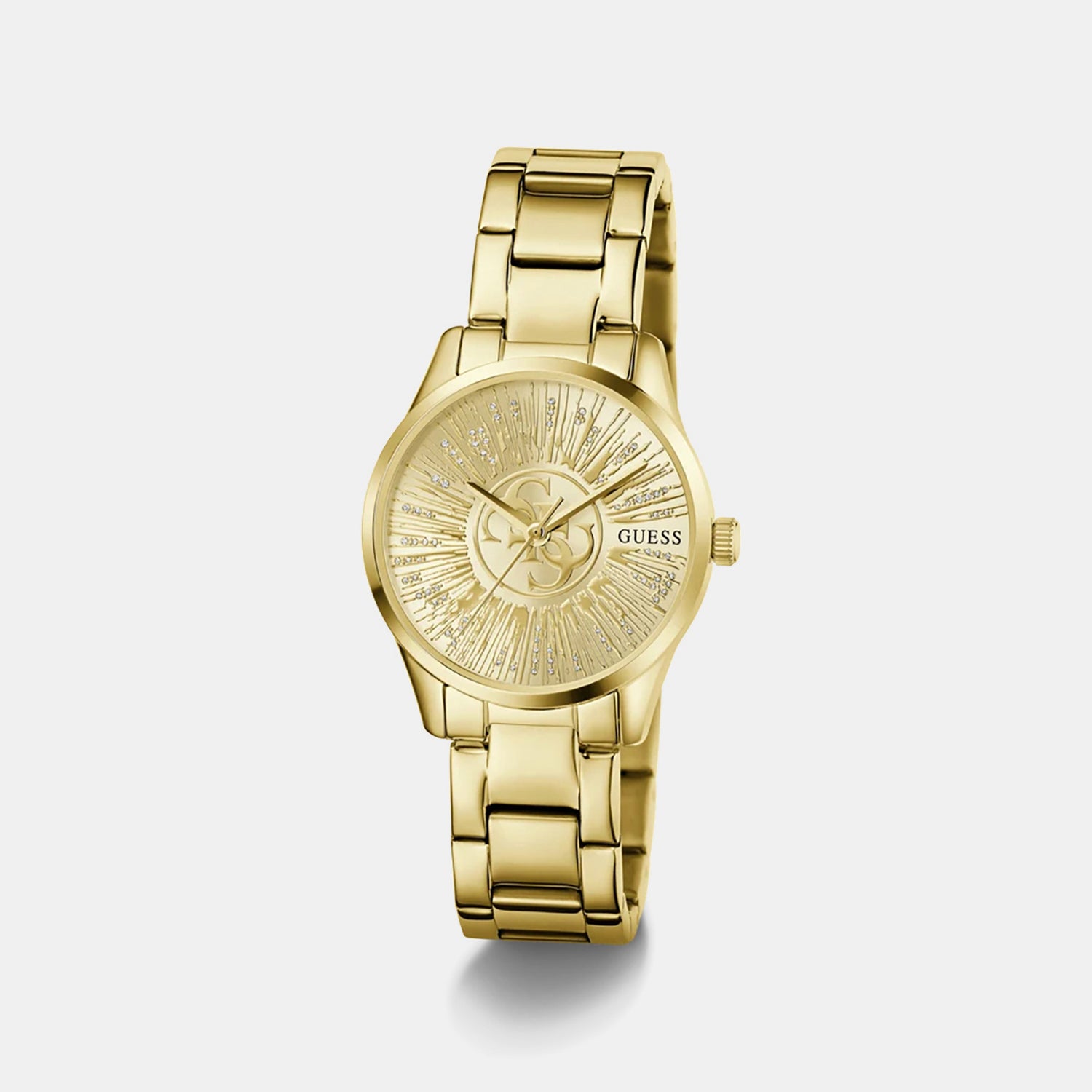 Iconic Women Quartz Champagne Dial Analog Stainless Steel Watch GW1108L2