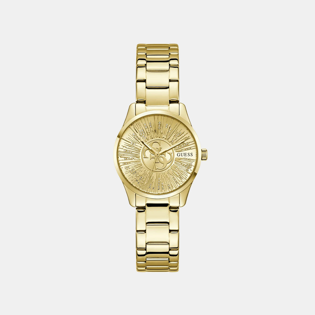 Iconic Women Quartz Champagne Dial Analog Stainless Steel Watch GW1108L2
