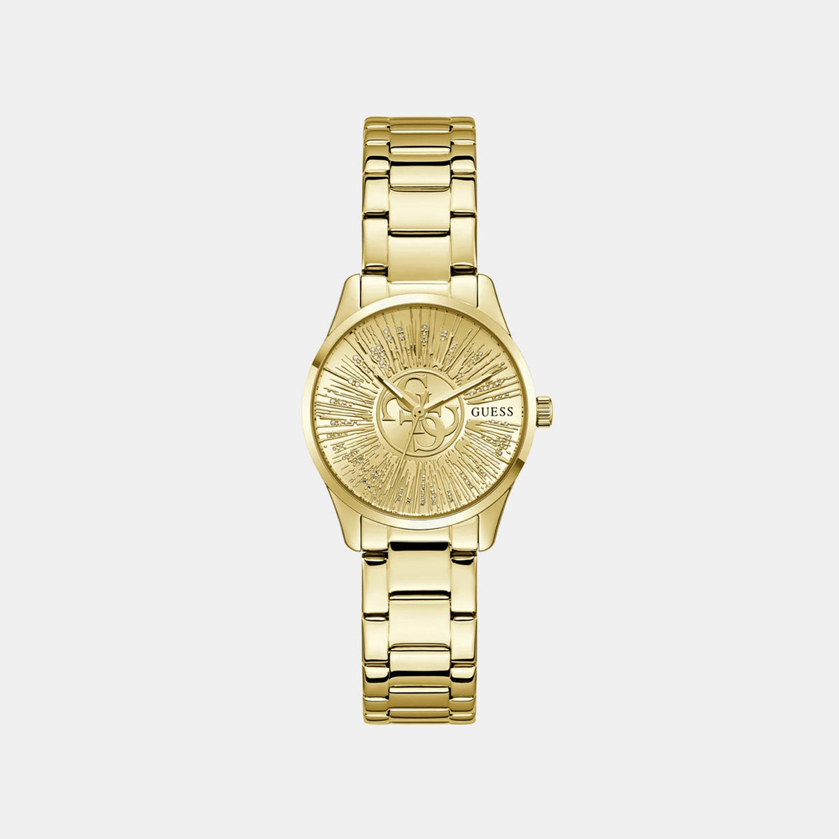 Iconic Women Quartz Champagne Dial Analog Stainless Steel Watch GW1108L2