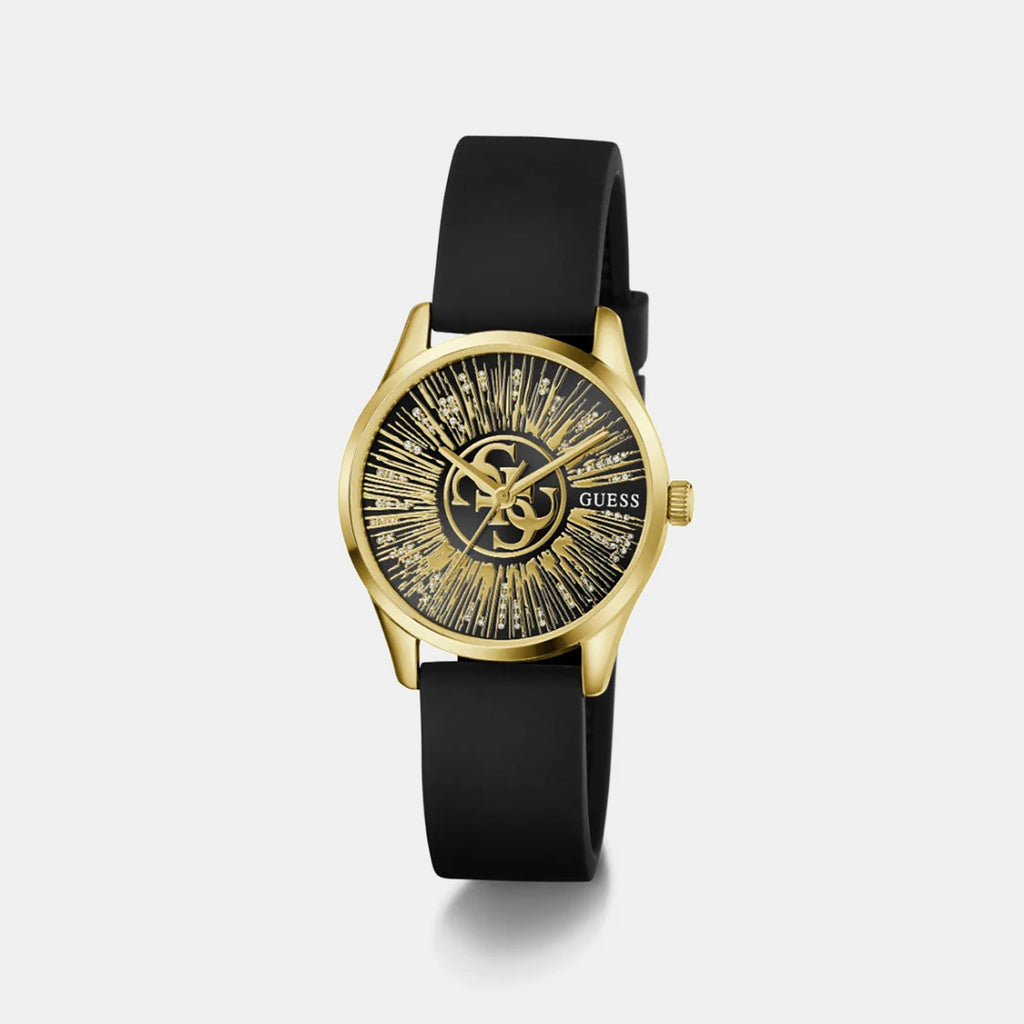 Celestial Women Quartz Black Dial Analog Silicone Watch GW1109L2