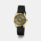 Celestial Women Quartz Black Dial Analog Silicone Watch GW1109L2