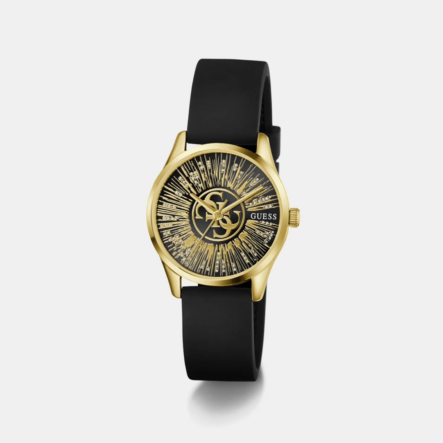 Celestial Women Quartz Black Dial Analog Silicone Watch GW1109L2