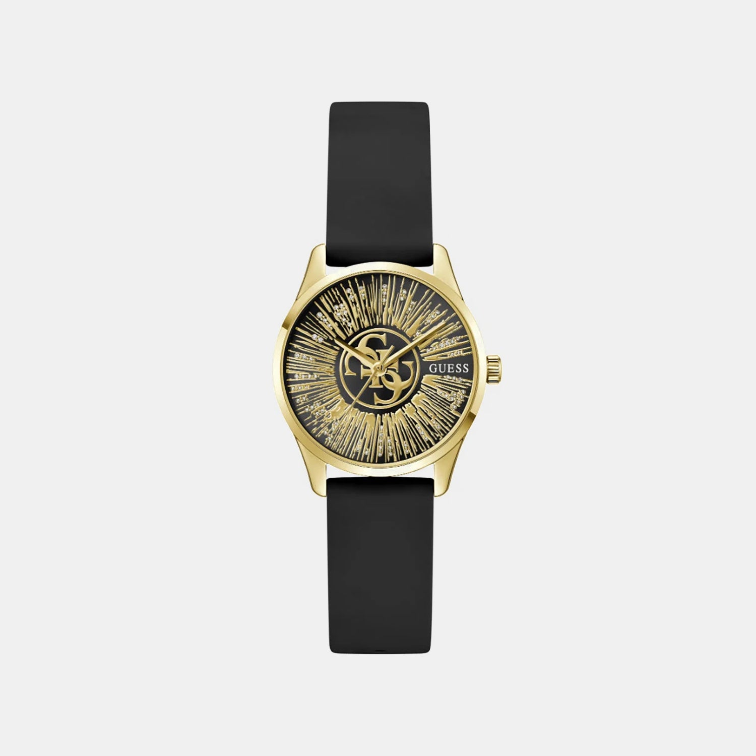 Celestial Women Quartz Black Dial Analog Silicone Watch GW1109L2