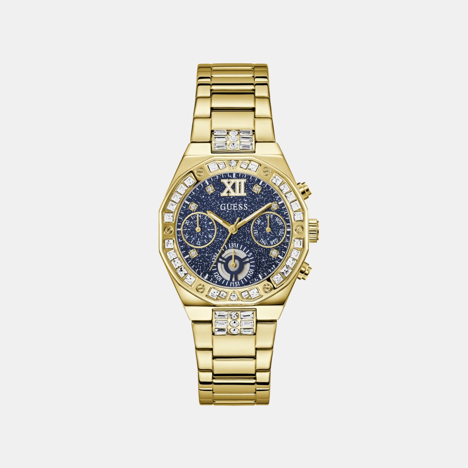 Women Quartz Blue Dial Chronograph Stainless Steel Watch GW1116L2