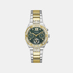 Women Quartz Green Dial Chronograph Stainless Steel Watch GW1116L3