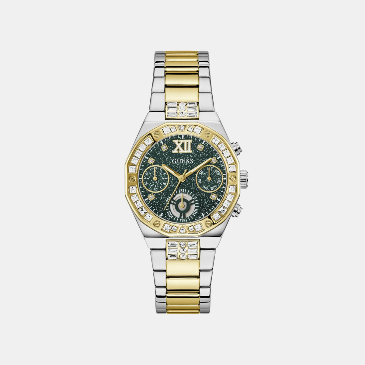 Women Quartz Green Dial Chronograph Stainless Steel Watch GW1116L3