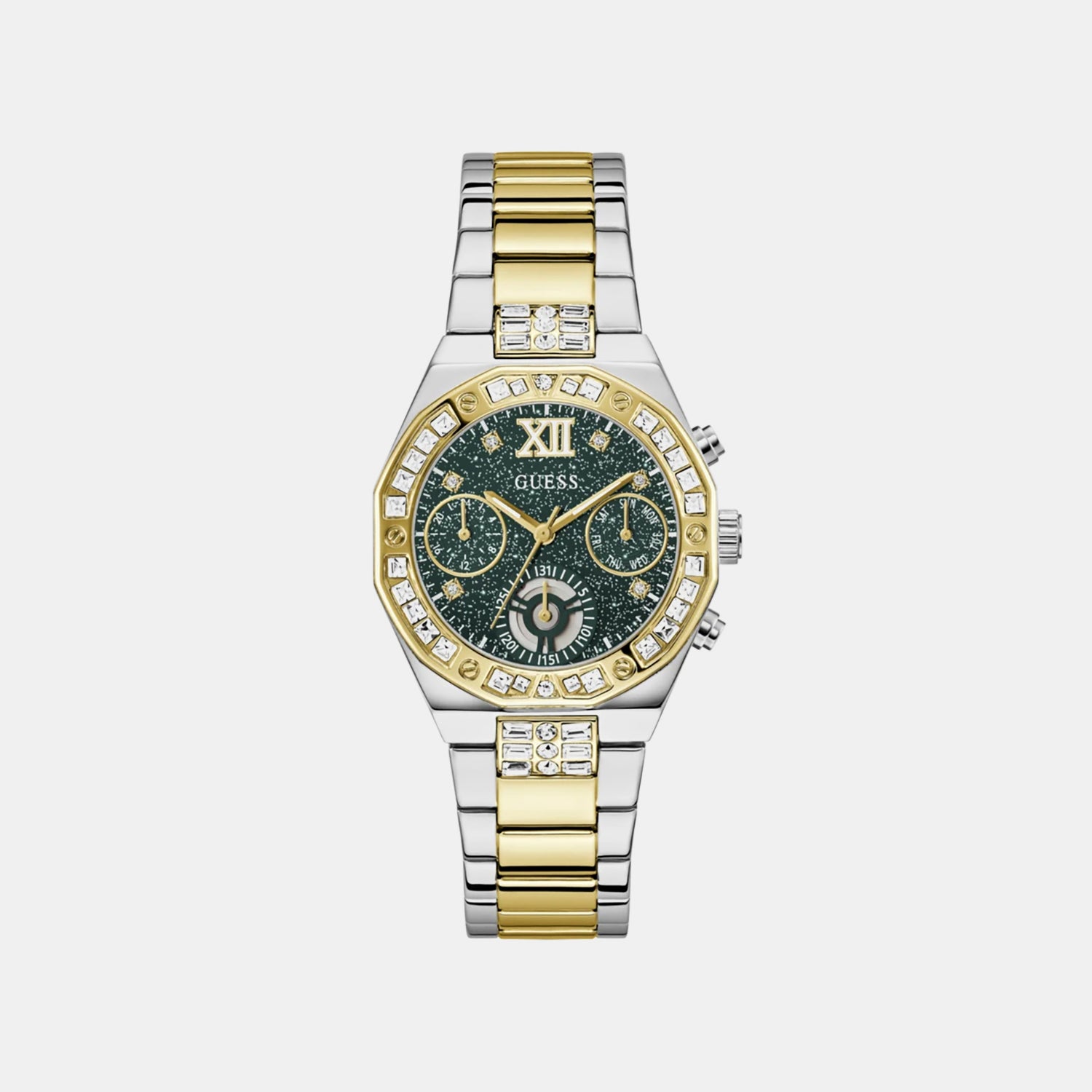 Women Quartz Green Dial Chronograph Stainless Steel Watch GW1116L3