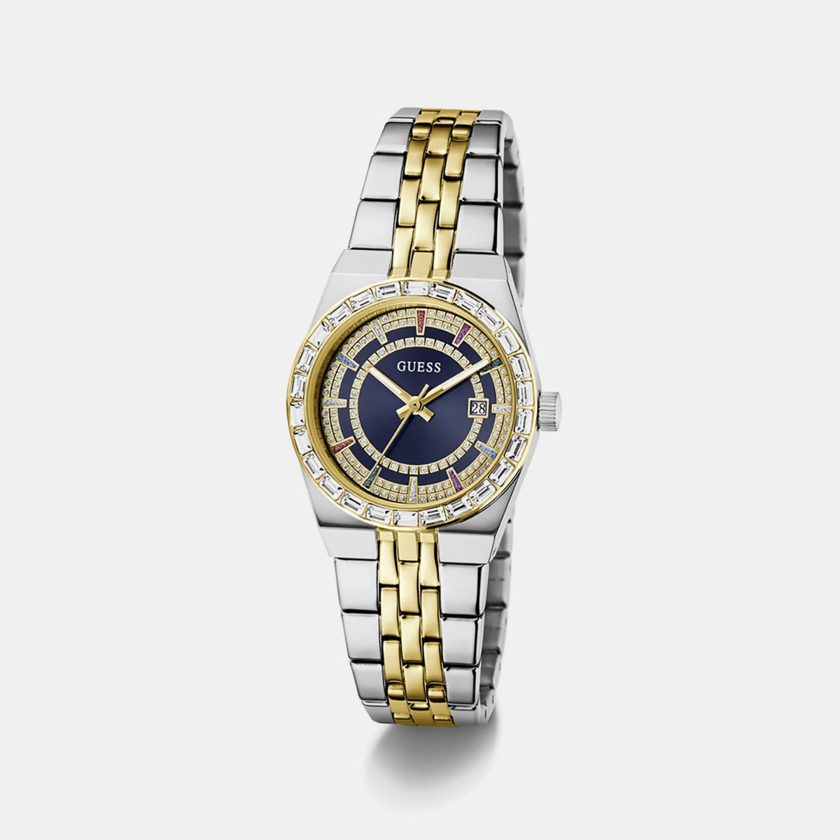 Iconic Women Quartz Blue Dial Analog Stainless Steel Watch GW1119L3