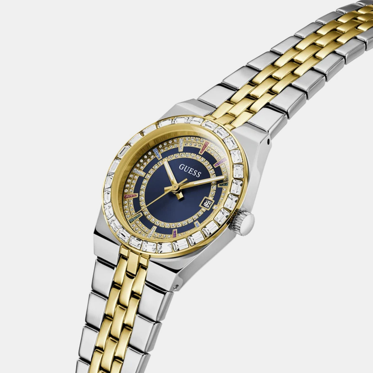 Iconic Women Quartz Blue Dial Analog Stainless Steel Watch GW1119L3