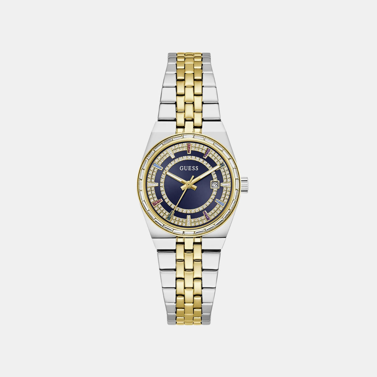 Iconic Women Quartz Blue Dial Analog Stainless Steel Watch GW1119L3