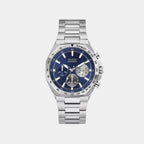 Men Quartz Blue Dial Chronograph Stainless Steel Watch GW1122G1
