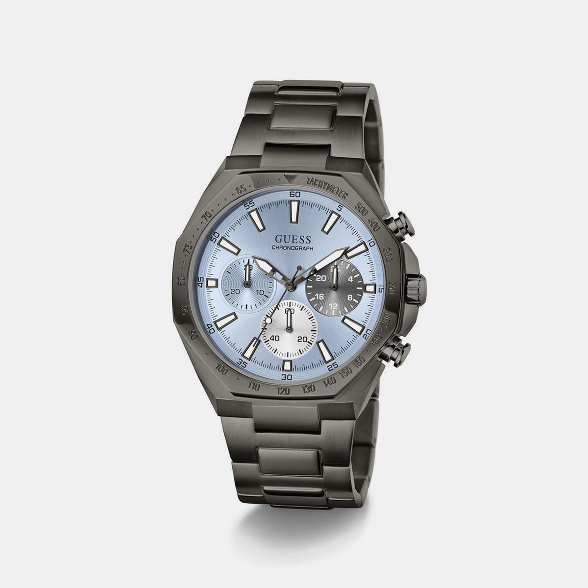 Sport Men Quartz Blue Dial Chronograph Stainless Steel Watch GW1122G3