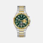 Sport Men Quartz Green Dial Chronograph Stainless Steel Watch GW1122G4