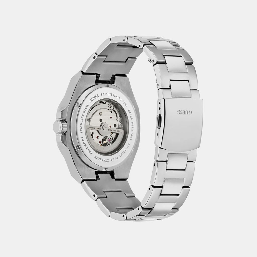 Men Automatic Black Dial Analog Stainless Steel Watch GW1123G1