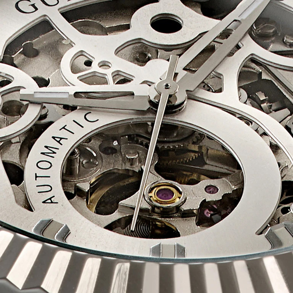 Men Automatic Black Dial Analog Stainless Steel Watch GW1123G1