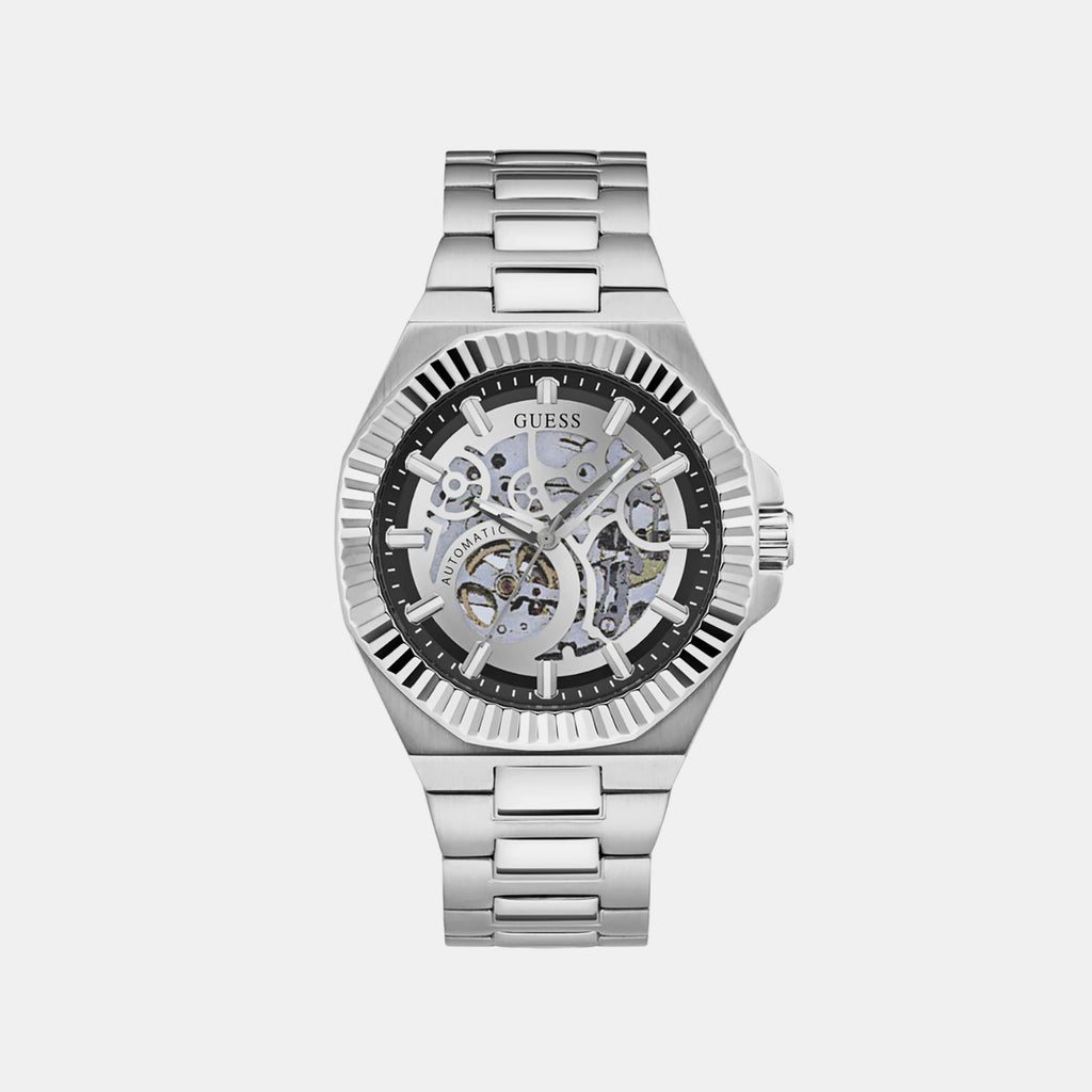 Men Automatic Black Dial Analog Stainless Steel Watch GW1123G1