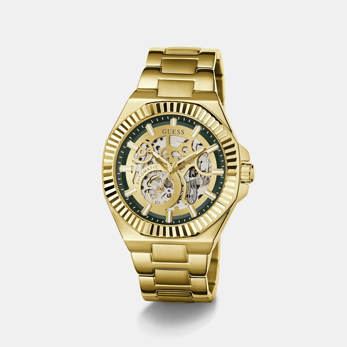 Men Automatic Green Dial Multi-Function Stainless Steel Watch GW1123G2