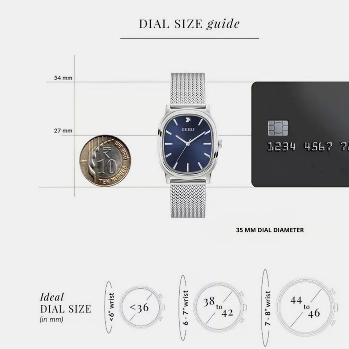 Women Quartz Blue Dial Analog Mesh Watch GW1124G1