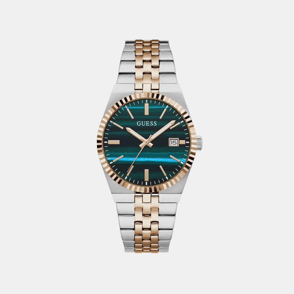 Men Quartz Green Dial Analog Stainless Steel Watch GW1129G6