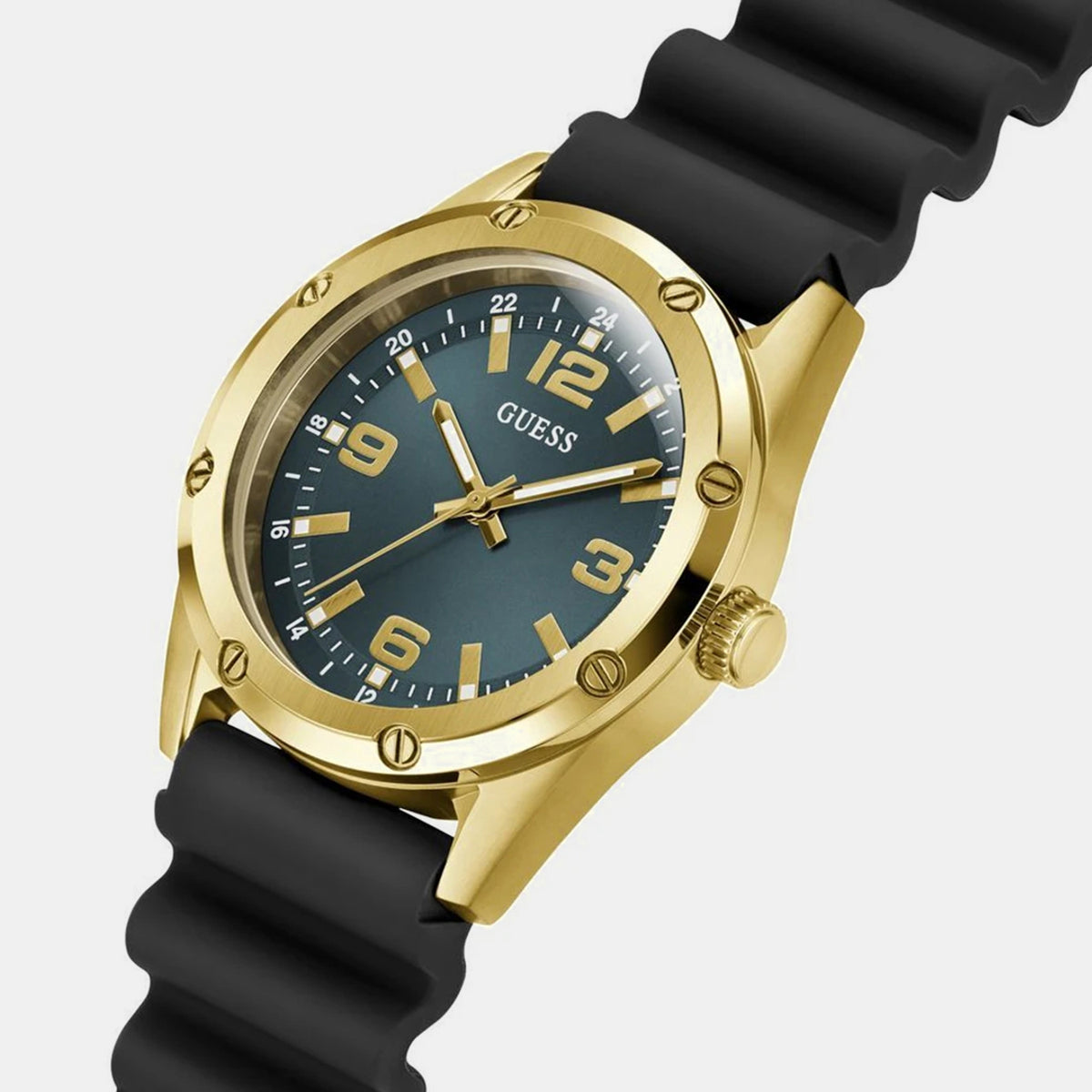 Men Quartz Blue Dial Analog Silicone Watch GW1134G2