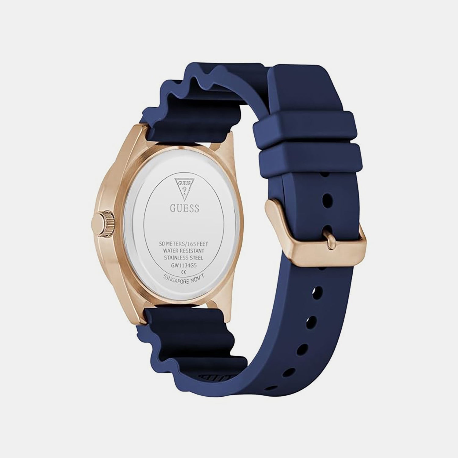 Men Quartz Blue Dial Analog Silicone Watch GW1134G5